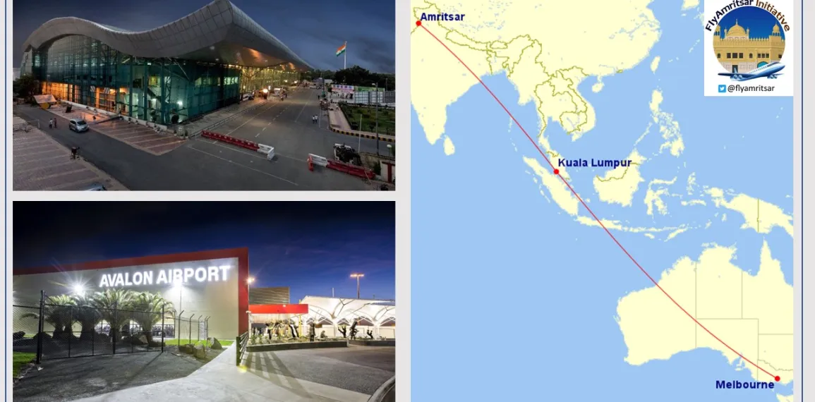 FlyAmritsar Impact: Amritsar top International Destination for flights from Melbourne Avalon Airport