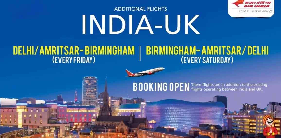 Air India extends direct Amritsar-Birmingham flight till end of Mar 2021