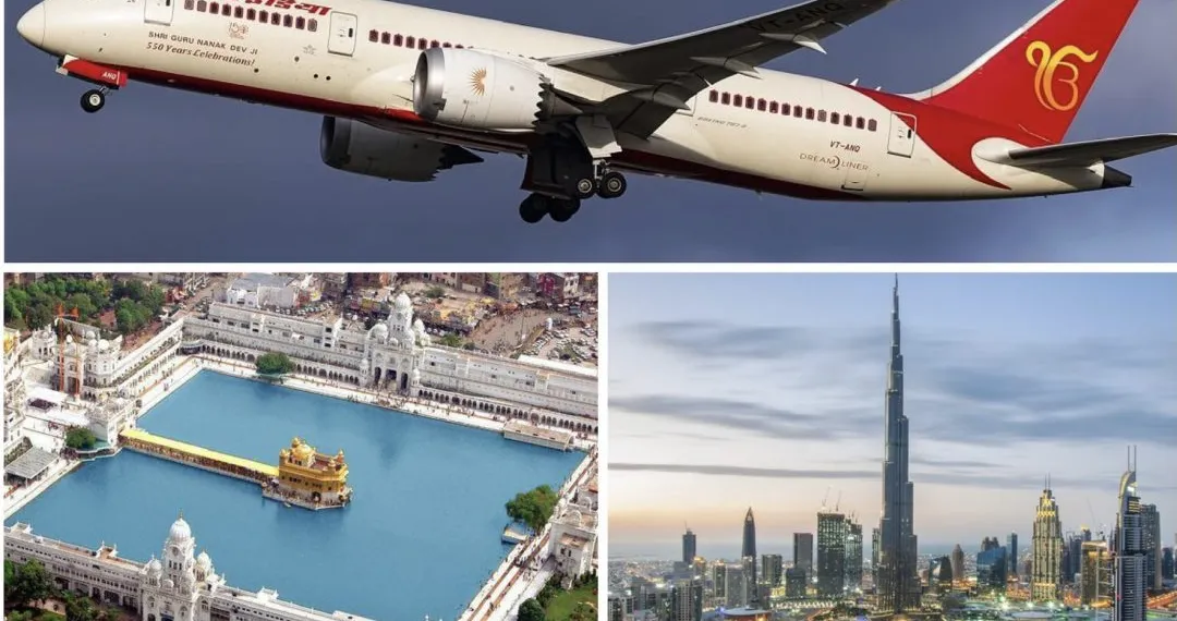 Now Travel With Air India from Dubai to Amritsar