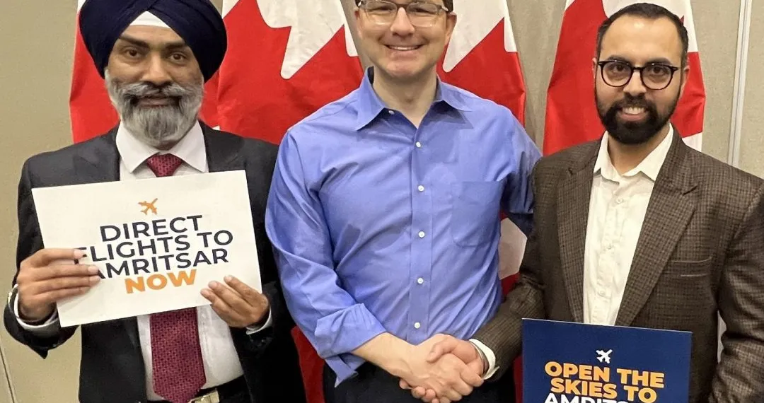 Advocacy group welcomes clarion call by Conservatives to establish direct flights from Canada to Amritsar